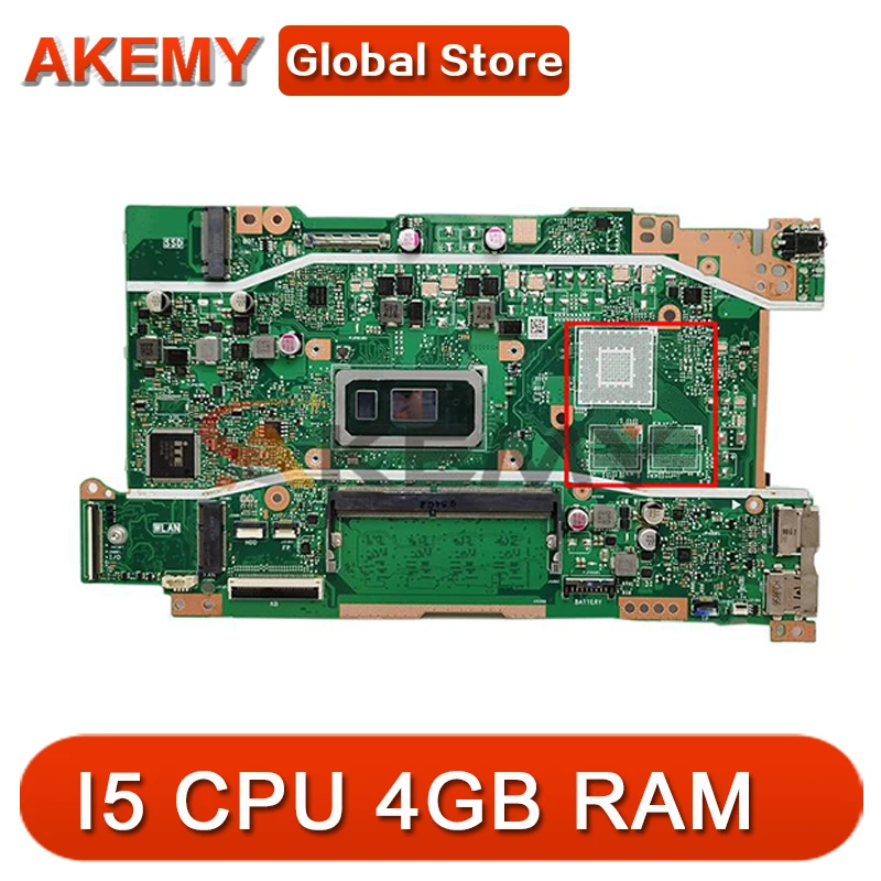 

SAMXINNO X409FA материнская плата для ноутбука W/ I5 CPU 4GB RAM для vivobook X409 X409F X409FA X409FJ X409FL протестированная Материнская плата ноутбука ОК