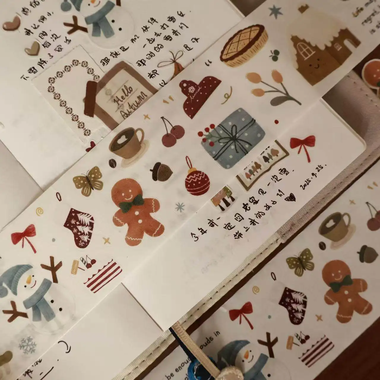 Фото Иер (или Иер) Но. Новая ретро-лента PET Washi Tape «Соленый свет» (2 слоя, фаза 5) [Время теплого каштанового цвета] с предварительно вырезанными элементами №3