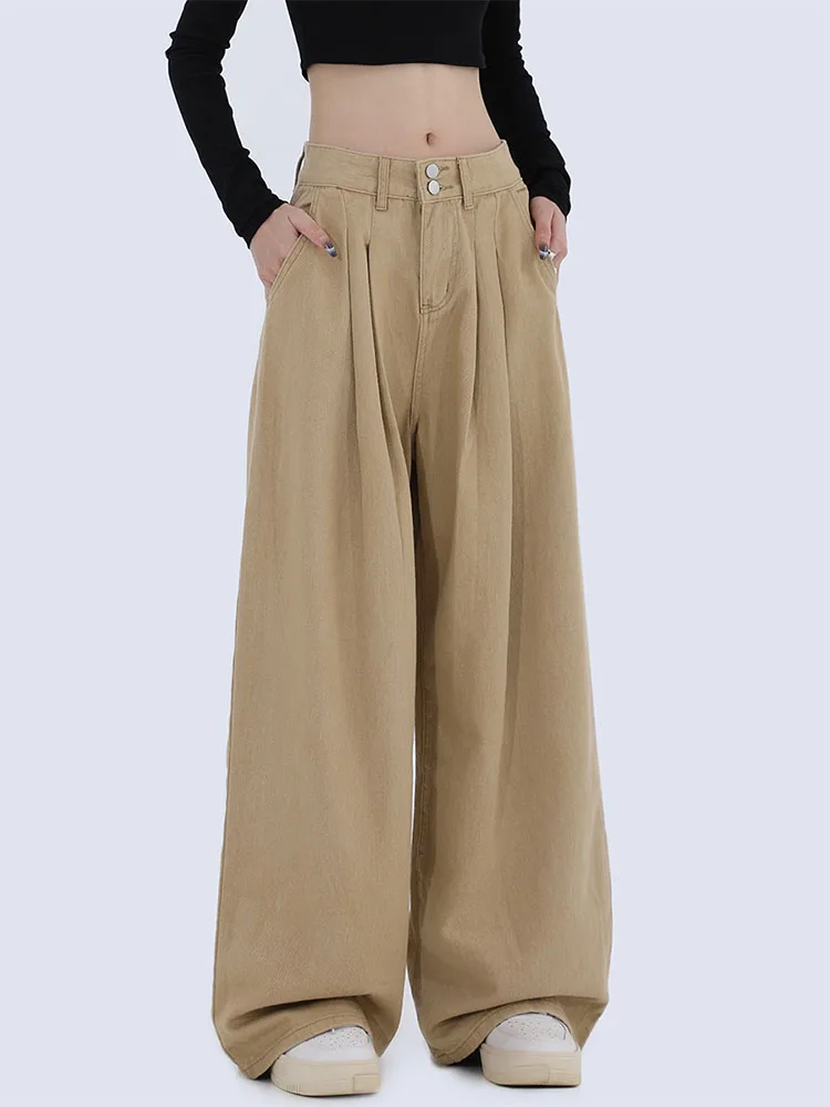 

Woman Oversize Jeans High Waist Vintage Straight Baggy Denim Pants 2022 Autumn Streetwear Korean Style Wide Leg Jeans Ladies New