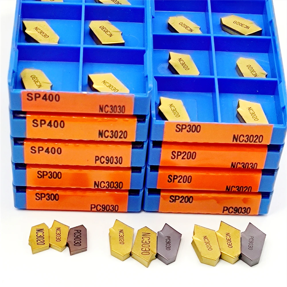 SP200 SP300 SP400 NC3020 NC3030 PC9030 CNC оригинальный внешний токарный резец карбидные вставки твердый сплав лезвие инструмент SP 400