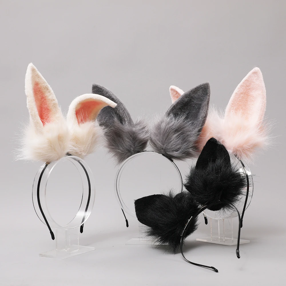 

Oreille De Lap Furry Bunny Ears Headband Plush Animal Tail Cosplay Props Carnival Party Dress Halloween Costume Accessories