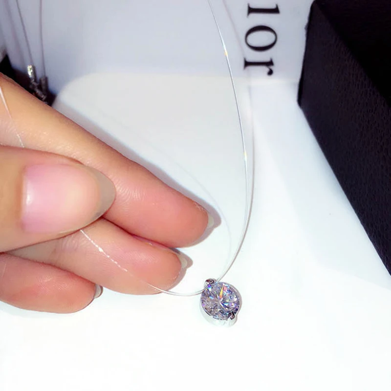 Женское Ожерелье с кулоном из серебра 2022 пробы цирконом | Украшения и аксессуары