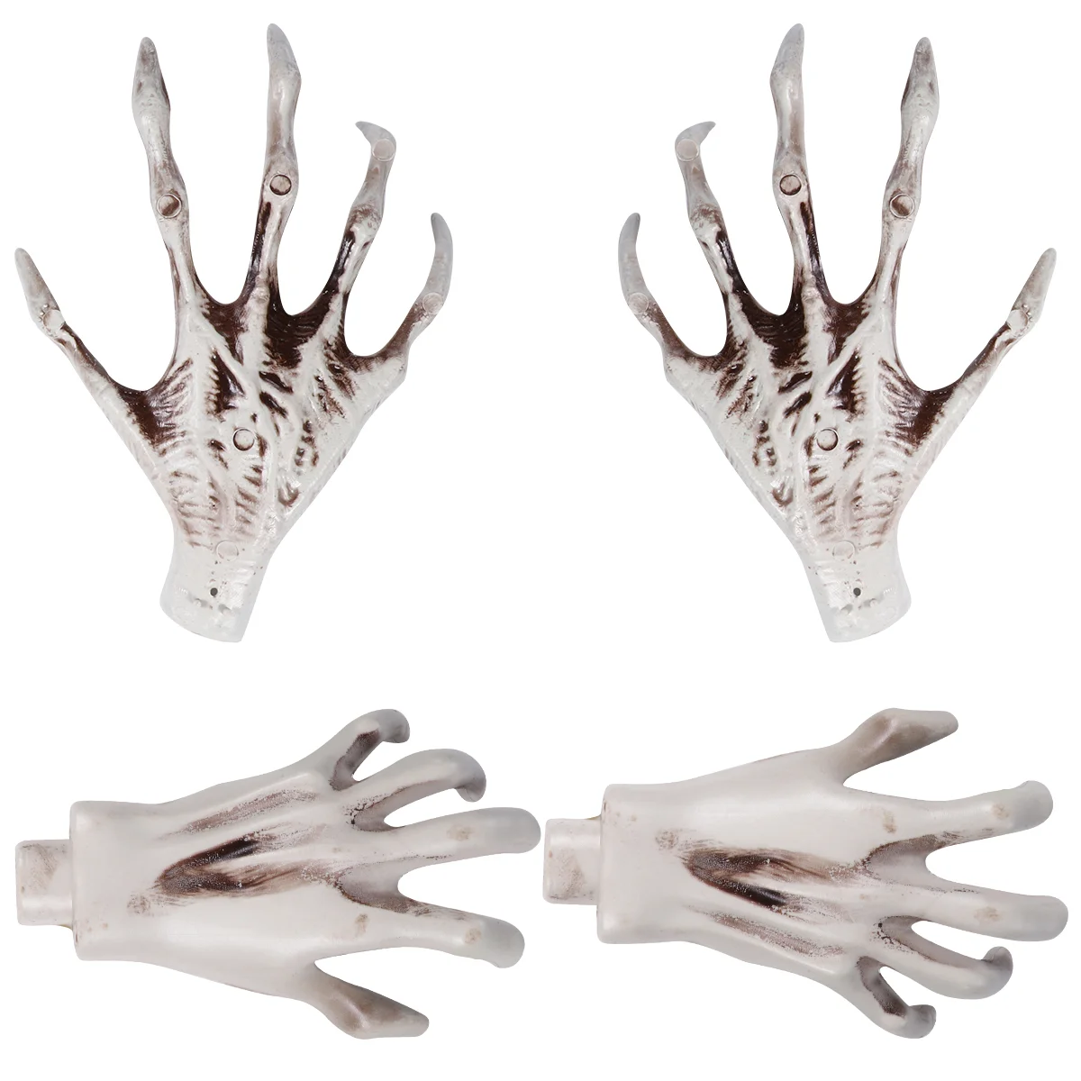 

2 Pairs Hand Bone Hand Skeletons Small Props Clearance