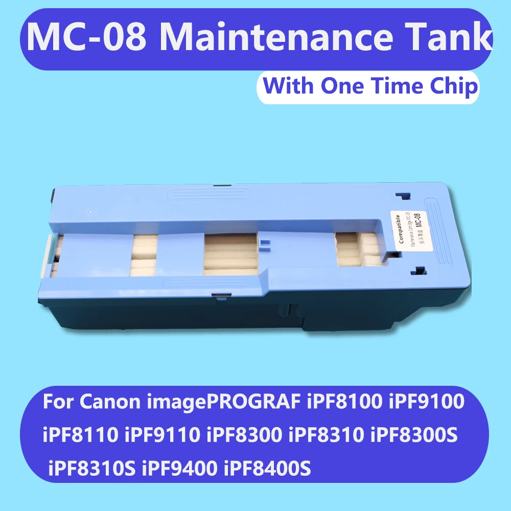 

MC 08 Maintenance Tank For Canon imagePROGRAF iPF 8100 9100 8110 9110 8300 8310 8300S 8310S 9400 8400S Waste Ink Box Cartridge