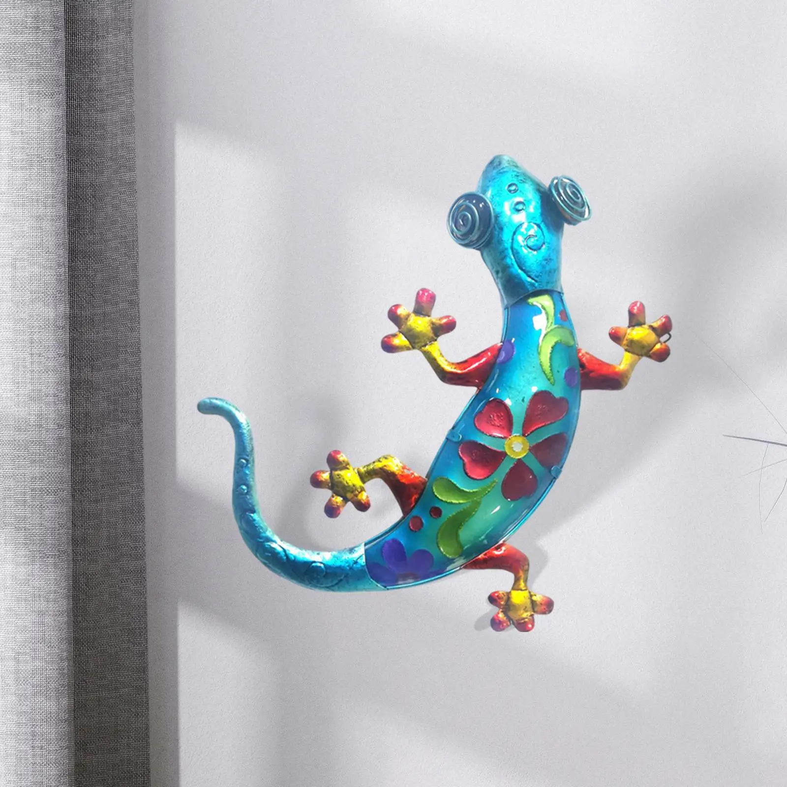 

Metal Gecko Wall Decor Art Ornaments Wall Art Decor Wall Hanging Decorations for Living Room Outdoor Indoor Balcony Fence Patio