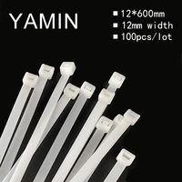100pcslot 12600mm self locking plastic nylon cable tie wire organizer cord rope holder for laptop pc tv disposable label tag