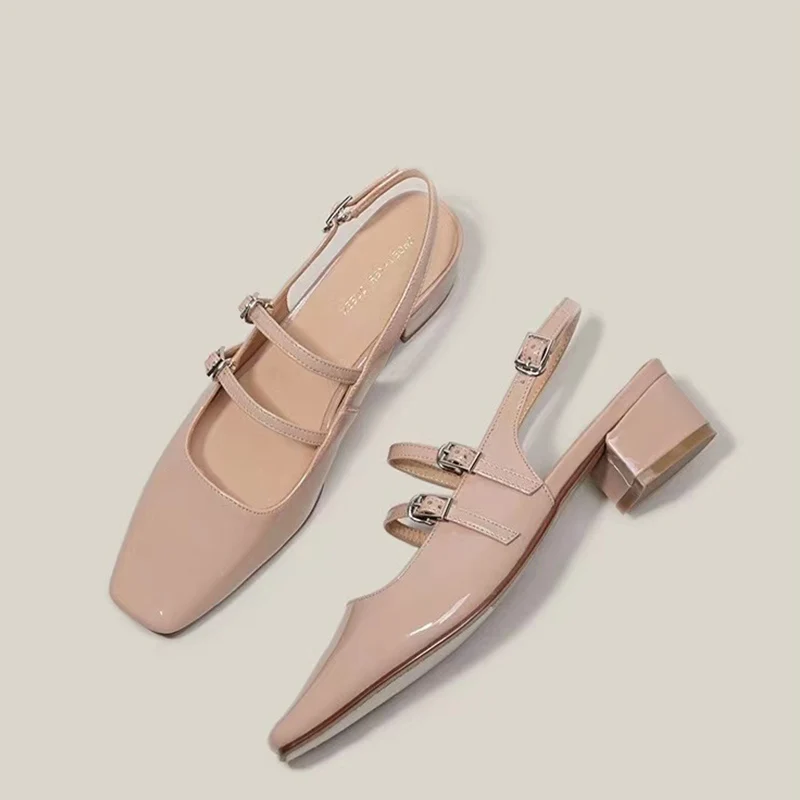 

Новинка 2023, брендовые летние женские сандалии, модная обувь на массивной подошве «Мари Джейн», обувь в стиле "Лолита", шлепанцы, классические...