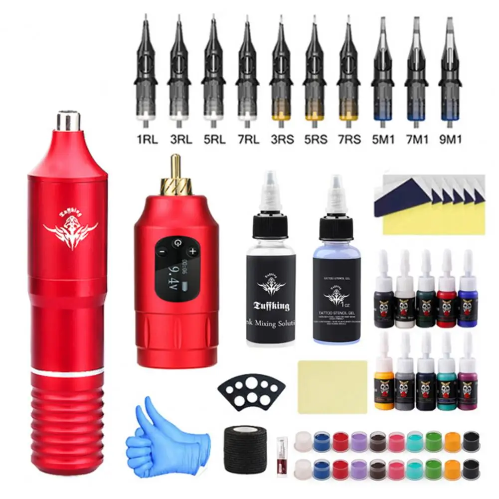 

Набор для тату-ручек, безопасный, с низким уровнем шума, надежный аккумулятор, набор для тату-мастеров, товары для тату