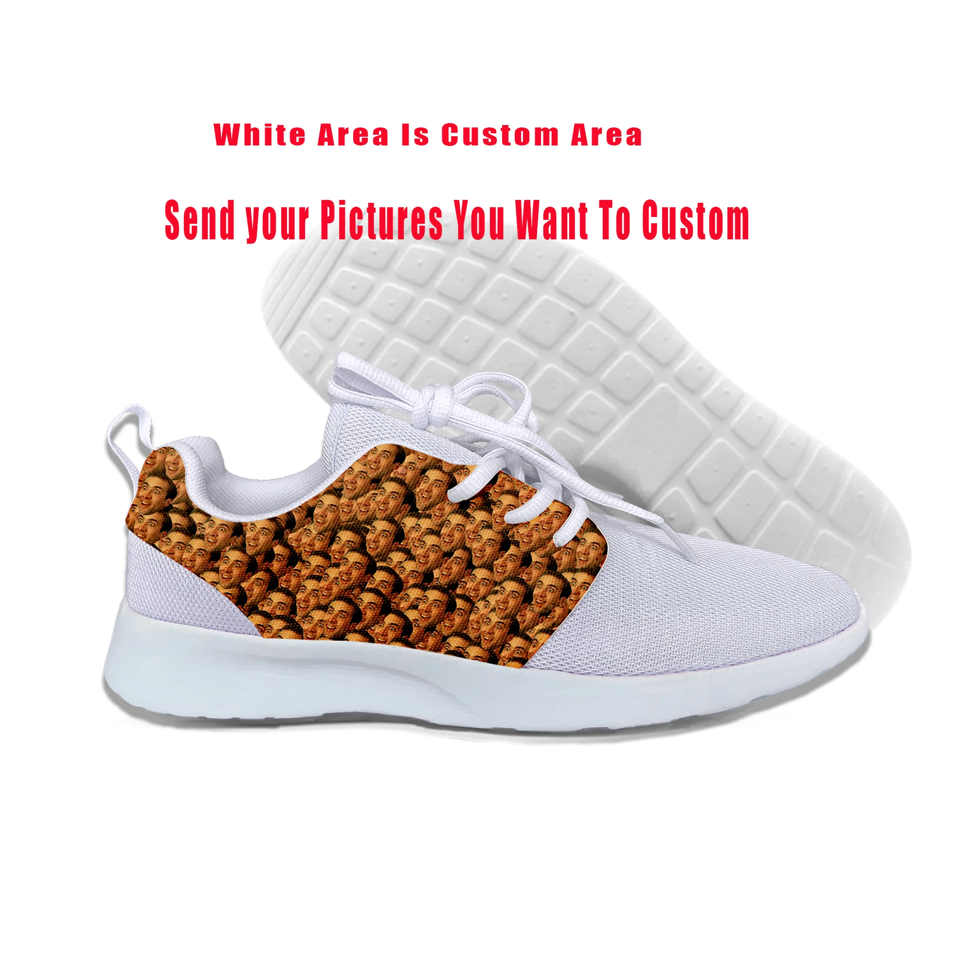 

Hot Cool Fashion Mens Women Classic Shoes Nicolas Cage Funny Unisex Lightweight Leisure Sports Shoes Mesh Running Shoes