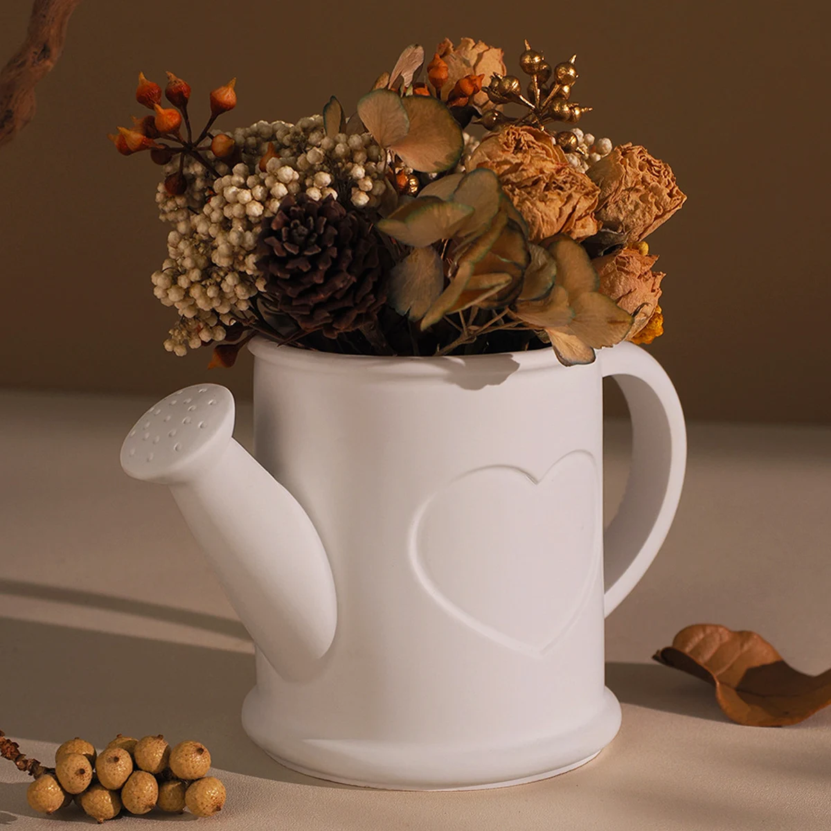 Силиконовая форма для свечей цветочный горшок в виде сердца