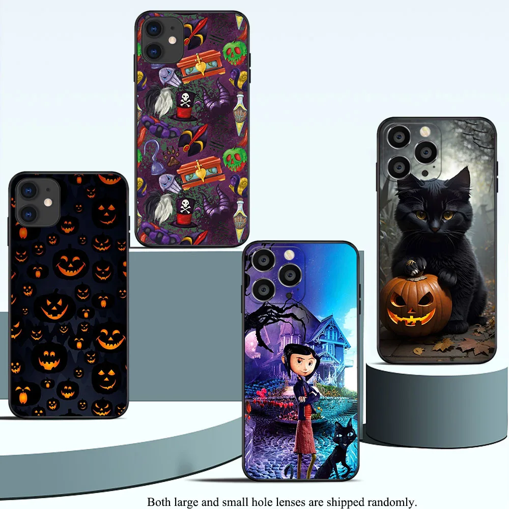 IQ-19 мягкий чехол на Хэллоуин для iPhone 11 12 13 14 15 Pro Max Mini Plus