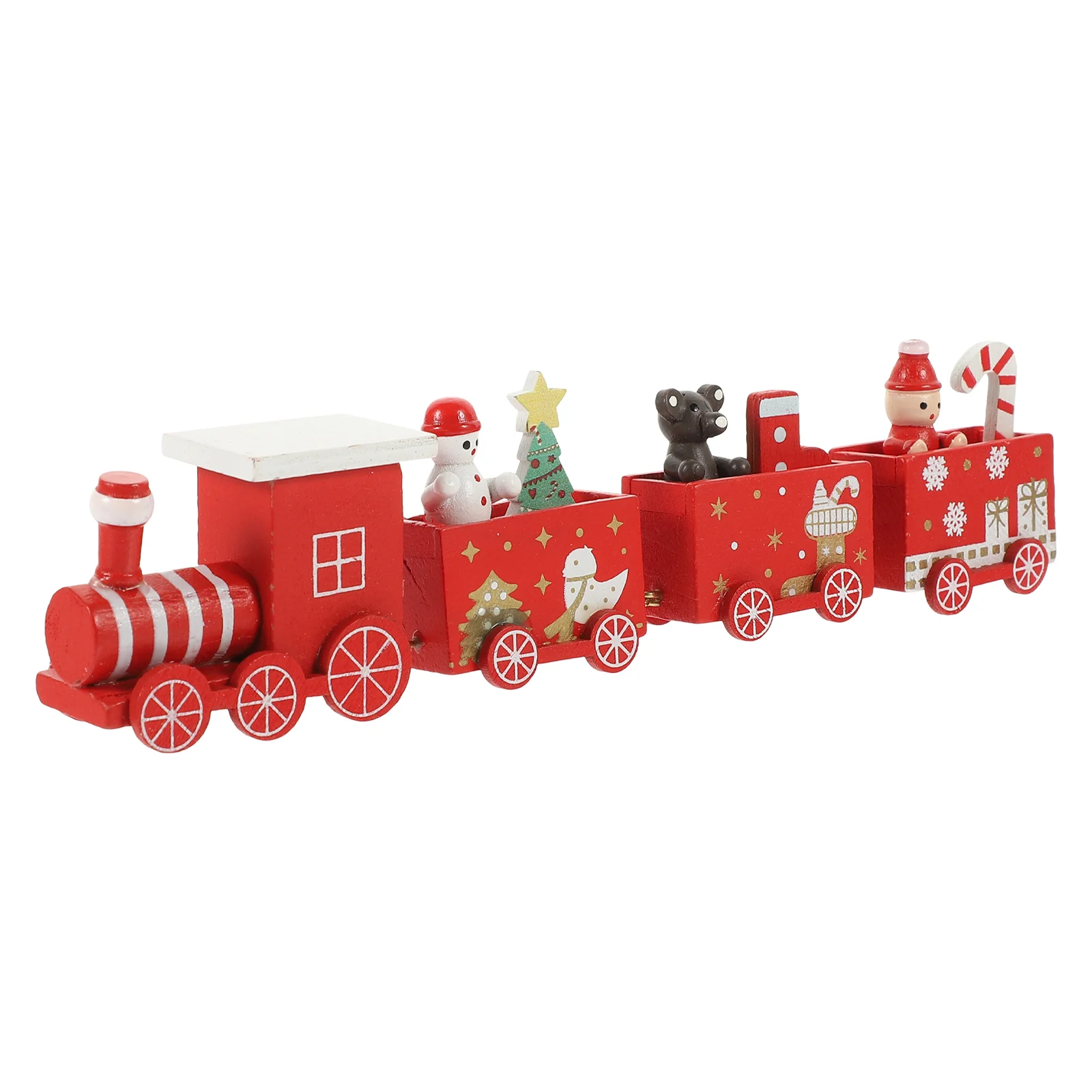

Christmas Train Ornament Photo Props Gifts Craft Adornment Scenes Decoration Party Wooden Xmas Desktop Decorations