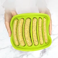 diy sausage mold silicone hot dog burger make mould sausage making mould baby food supplement baking tools kitchen props 6 grid