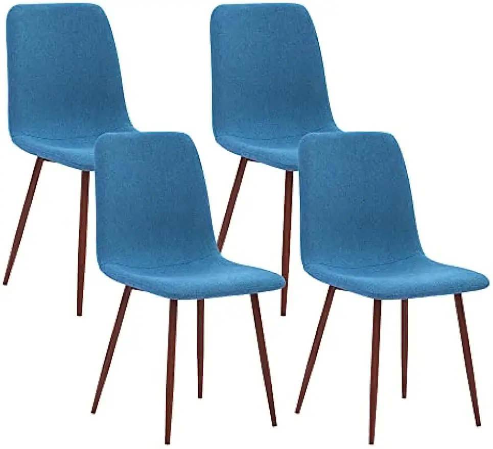 S With Metal Legs,set Of 4,blue