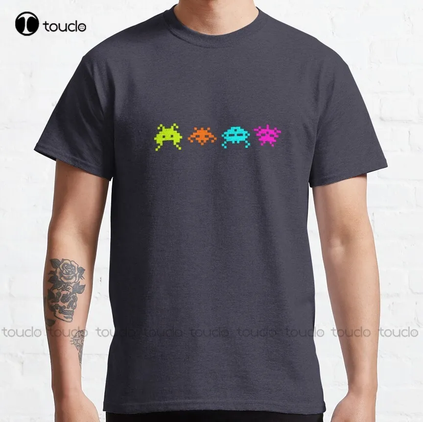 

Space Invaders Pt2 Classic T-Shirt Women T Shirt Custom Aldult Teen Unisex Digital Printing Tee Shirt Xs-5Xl Cotton Women Men