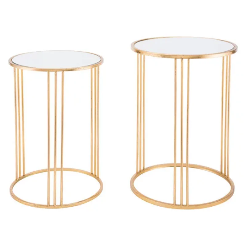 

Set Of 2 Nesting Round Tables Gld