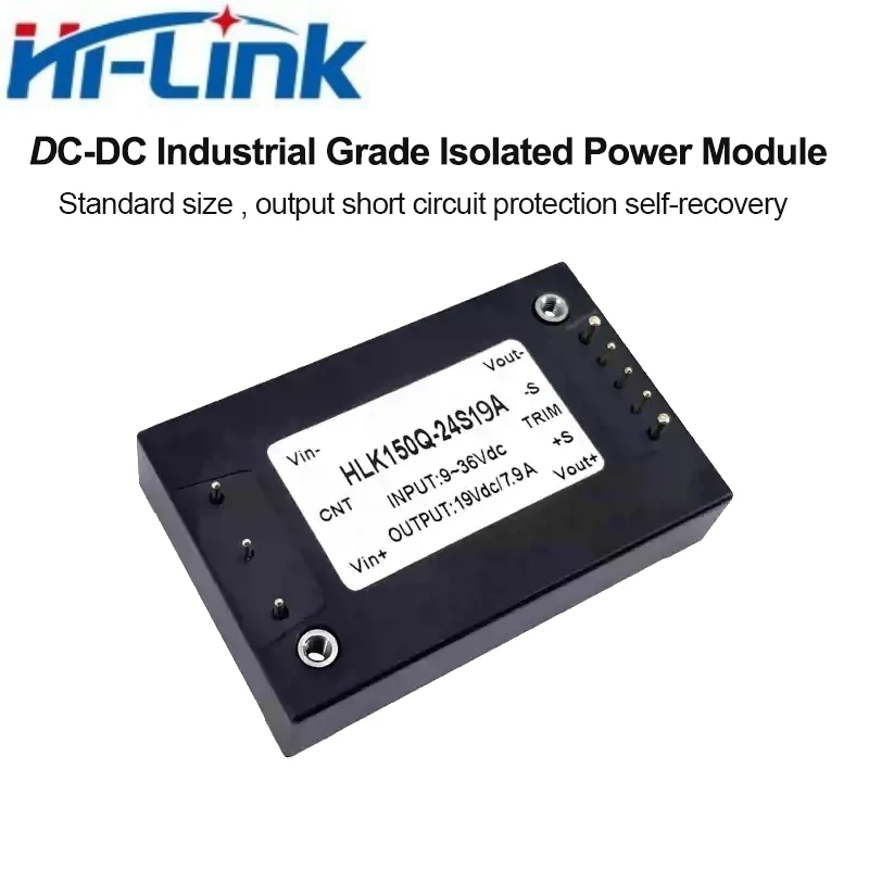 Фото Модуль питания HLK-150Q-24S19A 150 Вт DC-DC, вход 9-36 В постоянного тока, выход 19 В 7.9 А, блок питания 1/4 Brick, широкий диапазон входного напряжения 4:1, для промышленного и железнодорожного применения №2