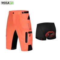 wosawe mens bicycle shorts outdoor sports cycling shorts mtb downhill trousers mountain bike water resistant loose fit