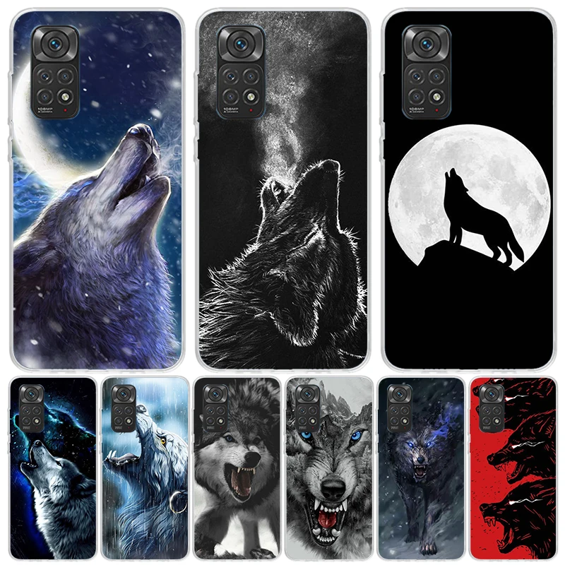 Чехол для телефона Angry Animal Wolf Fierce Xiaomi Redmi Note 13 12S 12 11S 11T 11E Pro Plus 10S 10 9S 9 8T 8 7 Art Customized Coque