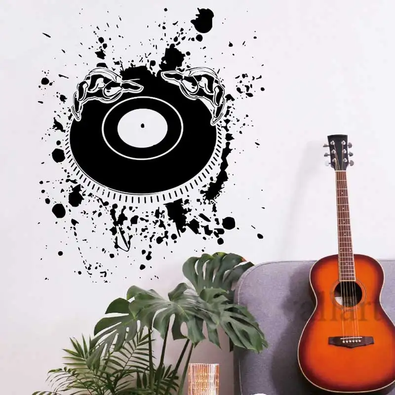 Виниловые наклейки на стену Музыка руки |