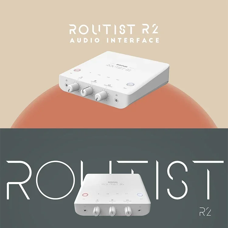 Midiplus Routist R2 Профессиональный USB-интерфейс Аудиомикшер 1 в 2 студия записи прямого