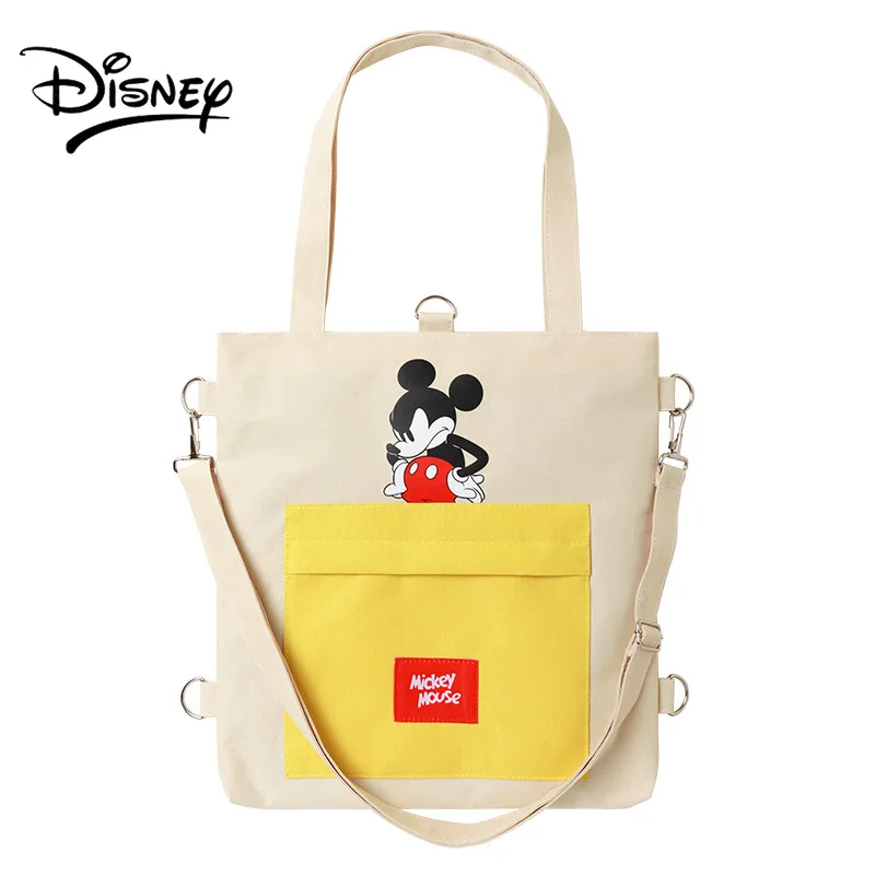 Disney Genuine Cute Backpack Student Men and Women Handbag Cartoon Mickey Messenger Bag Student Homework Bag Tutorial Bag