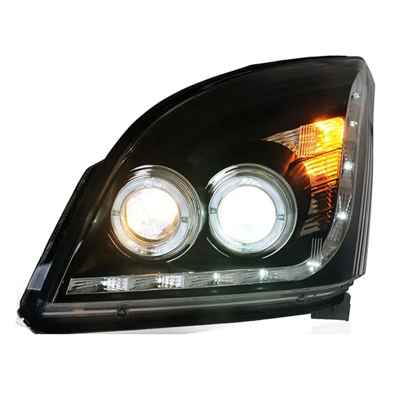 Стайлинг автомобиля для Toyota Lander Cruiser Prado Фара 03-09 Светодиодная фара DRL Hid Head Lamp Angel Eye