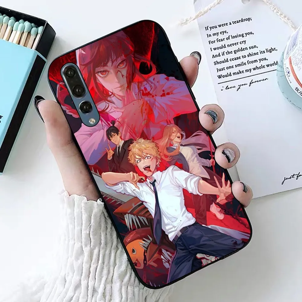Artoon Anime Chainsaw Man Phone Case For Huawei P 8 9 10 20 30 40 50 Pro Lite Psmart Honor 70 Mate 20lite