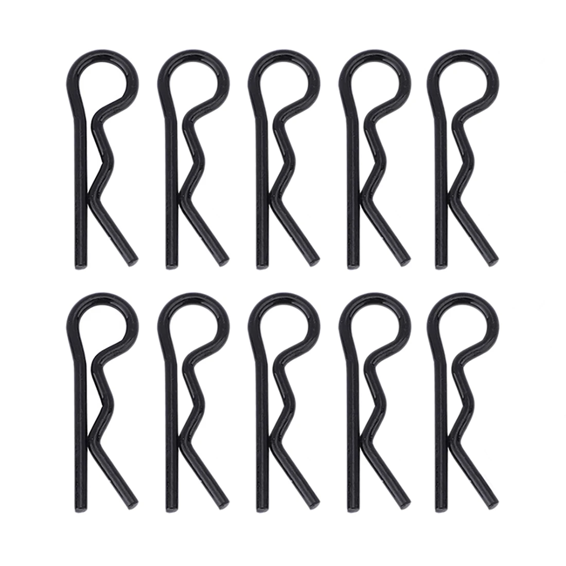 

For 1/6 Model Climbing Car SCX6 Car Shell Clip R-Shaped Split Pin Wave Pin Short Pin Pin 10 Pack RC Car Body Shell Black