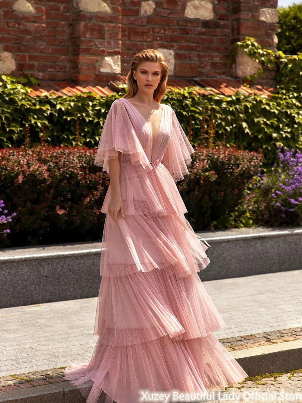 

Pink Elegant Prom Dress Tulle Floor Length Evening Dress Formal Party Gown for Christmas Vestido Festa Casamento Convidada 롱원피스