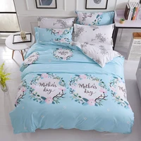 evich fresh pastoral style blue color 3pcs bedclothes for spring autumn twin full bed pillowslip and sheets bedding sets
