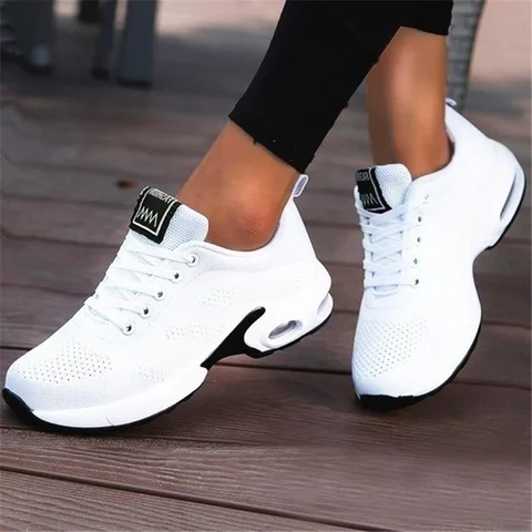 Женские сетчатые кроссовки, повседневные Прогулочные кроссовки для фитнеса, дышащие, летняя обувь, модель 2022 года