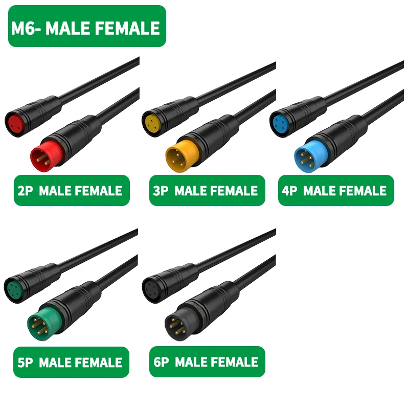 

Разъемы для датчика Ebike Julet M6/M8 2/3/4/5/6 контактные 20см