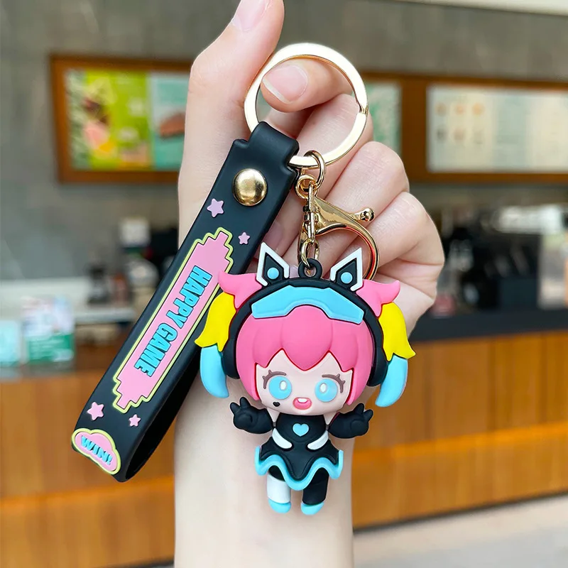 

Sister Cartoon Epoxy Key Chain Ring Chain Creative Car Leather Bag Ornaments Doll Festival Mother Gift Jewelry Wholesale