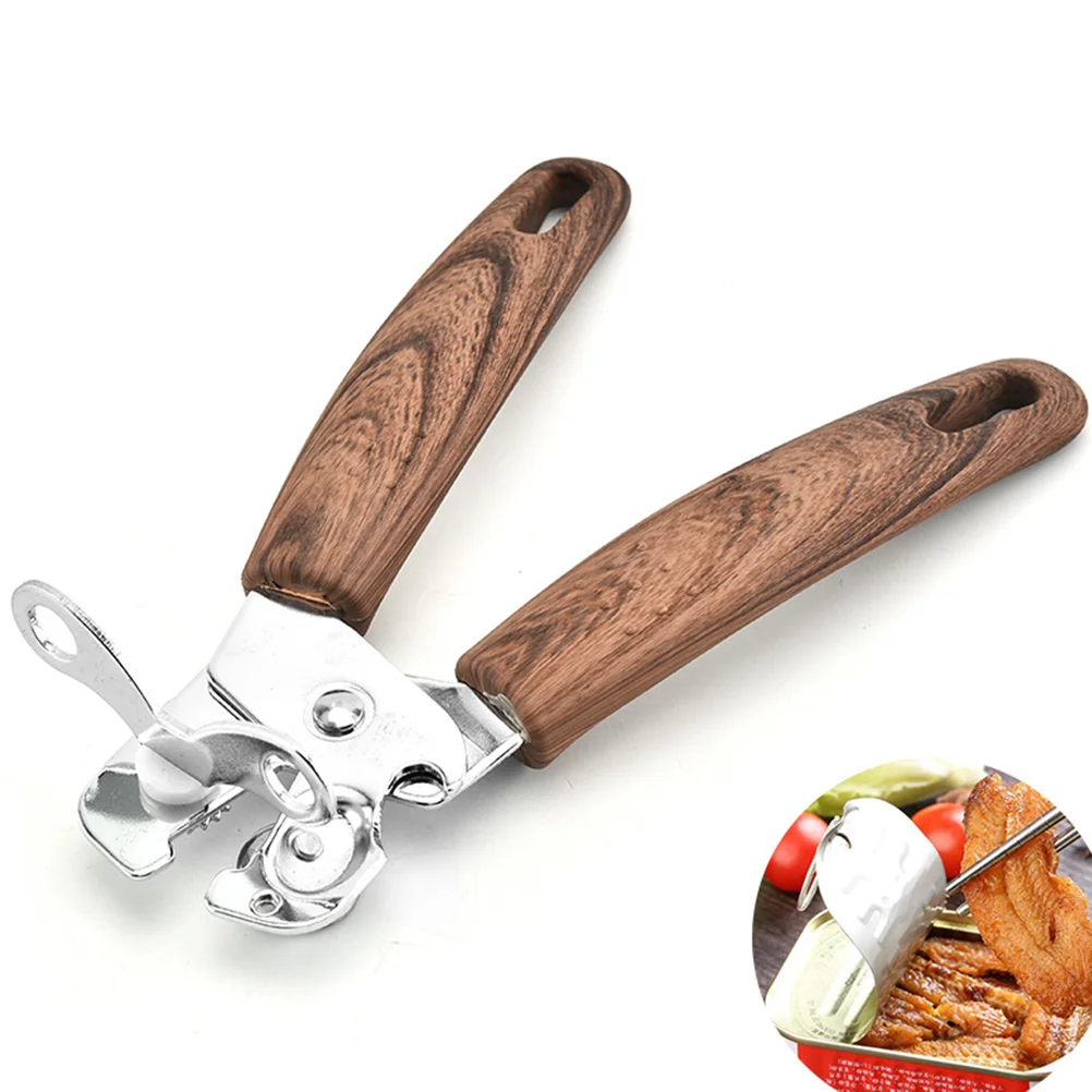 

Opener Can Tin Manual Openers Bottle Duty Heavy Steel Elderly Stainless Wood Easy Metal Handheld Ergonomic Use Professional