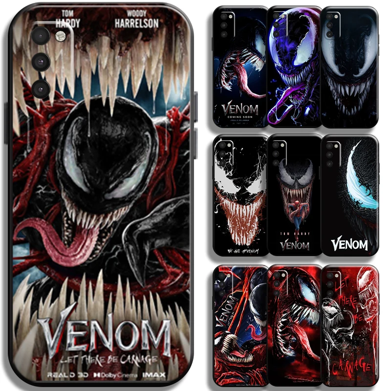 

Marvel Venom For Samsung Galaxy A03 A03S Phone Case Funda Soft Shockproof Cases Liquid Silicon Back Carcasa Shell Black