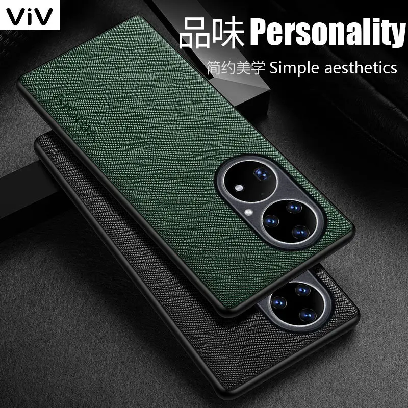 

case for Huawei P50 Pro P50 5G cover coque with concise and atmospheric cross pattern phone cover for huawei P50 pro case