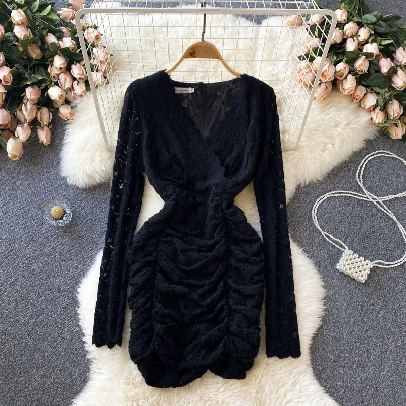 

2022 Spring Pregnant Women's New V-Neck Puff Sleeve Dress one
