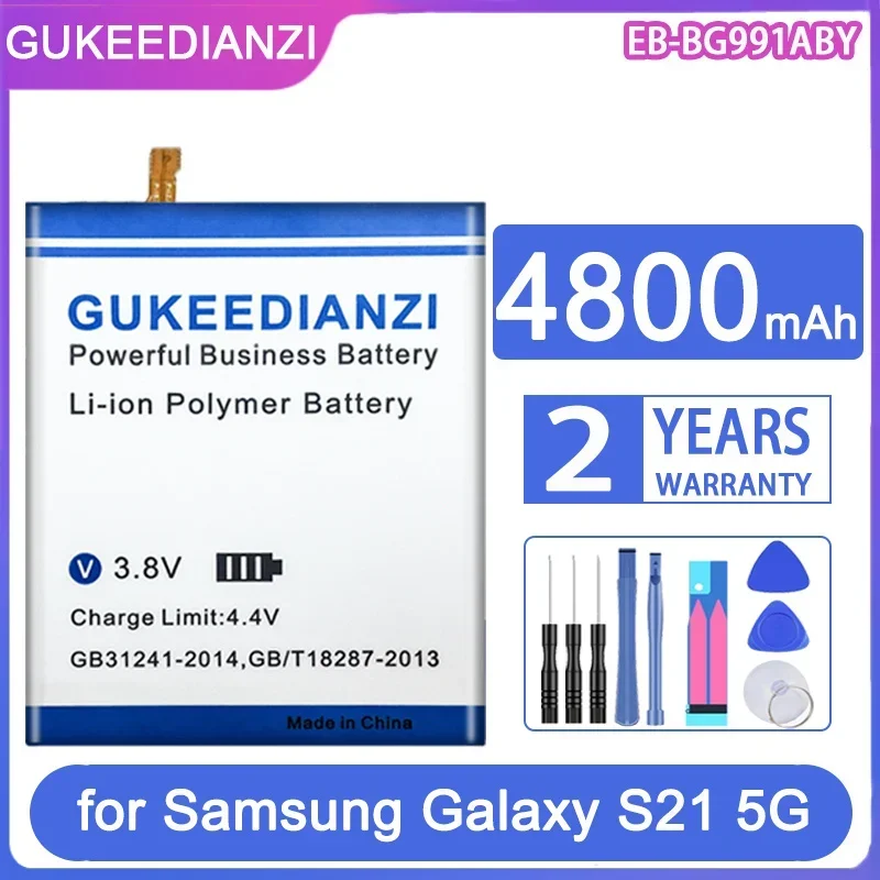 Сменный аккумулятор GUKEEDIANZI 4800 мАч/5800 мач для Samsung Galaxy S21 Ultra/Plus/5G/DS G991U S21Ultra S21Plus +