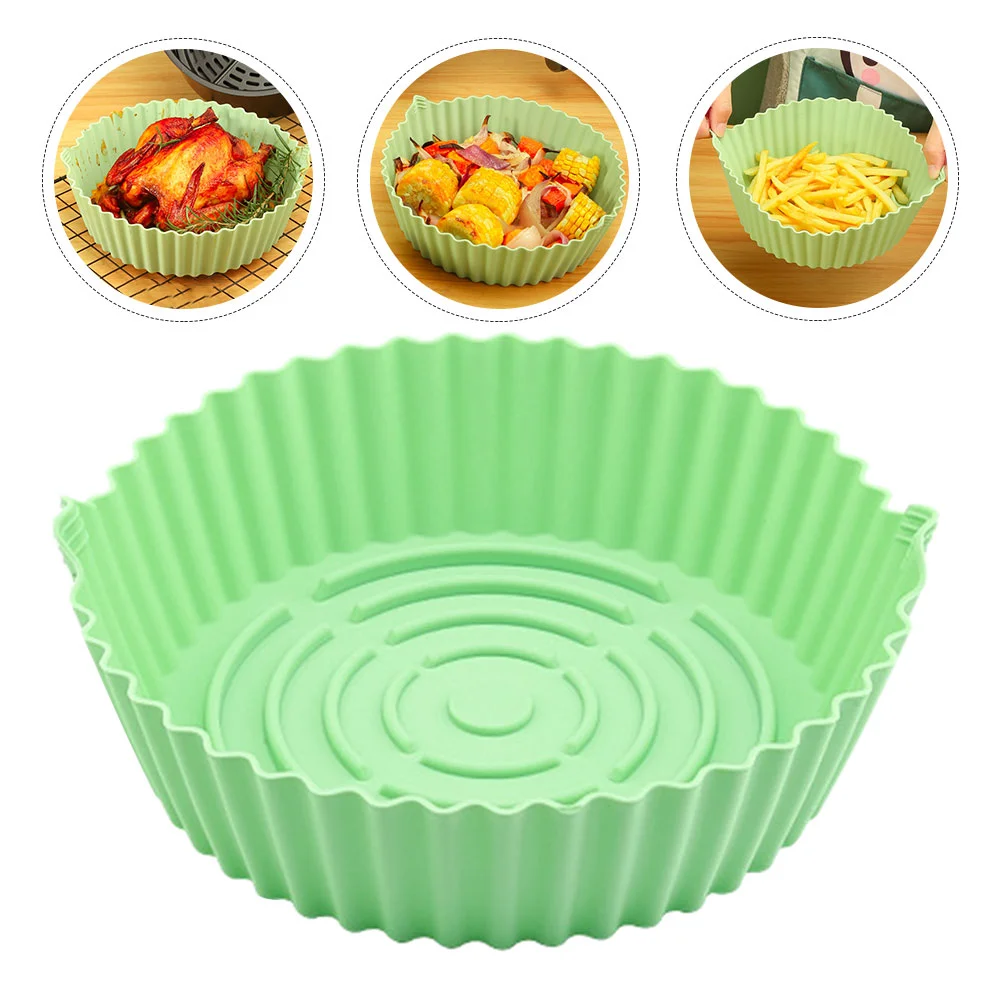 

Air Fryer Silicone Liner Pot Pan Oven Basket Baking Liners Mat Reusablereplacement Non Stick Paper Accessories Steamer Bottom