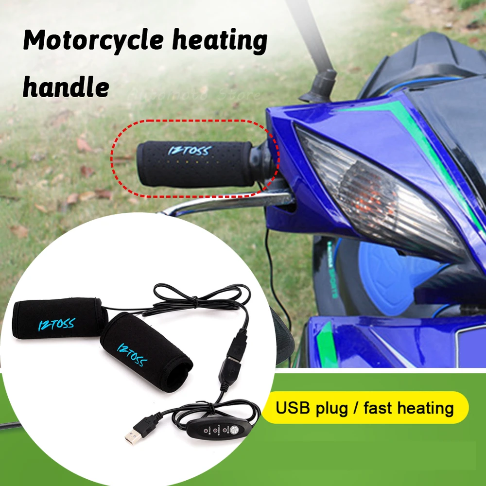

Motorcycle Heated Cuffs Handlebar Electric Heater Warmer Grips Winter Heating Handlebar Pad Motorcycle Universal Hot Handle Bar