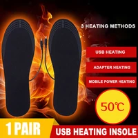 1 pair usb insoles heated thermal underwear men winter outdoor sports heating shoe insoles feet warmer sock pad washable thermal