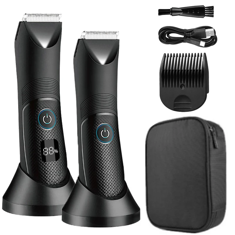 Kemei Washable Groin Body Trimmer for Men Women Electric Fac