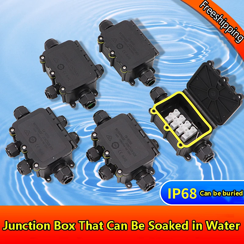 

2/3/4/5/6 Way IP68 Outdoor Waterproof Electrical Cable Box Connector Junction Box Terminal LED Light Lamp Wiring Accessories