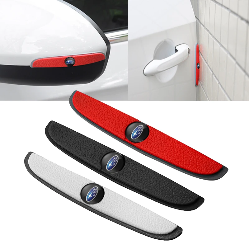 

4Pcs Rubber Anti-Collision Strip Car Door Rearview Mirror Protector Stickers For Subaru Impreza Forester Outback STI Levorg