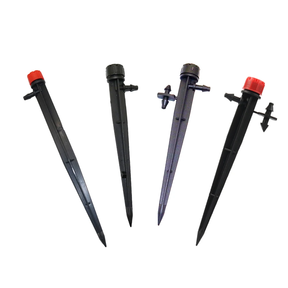 

10 шт., регулируемая на 360 ° заземляющая вилка, садовый спринклер, садовый полив, распыляющий спринклер, 8 отверстий, микро капельница