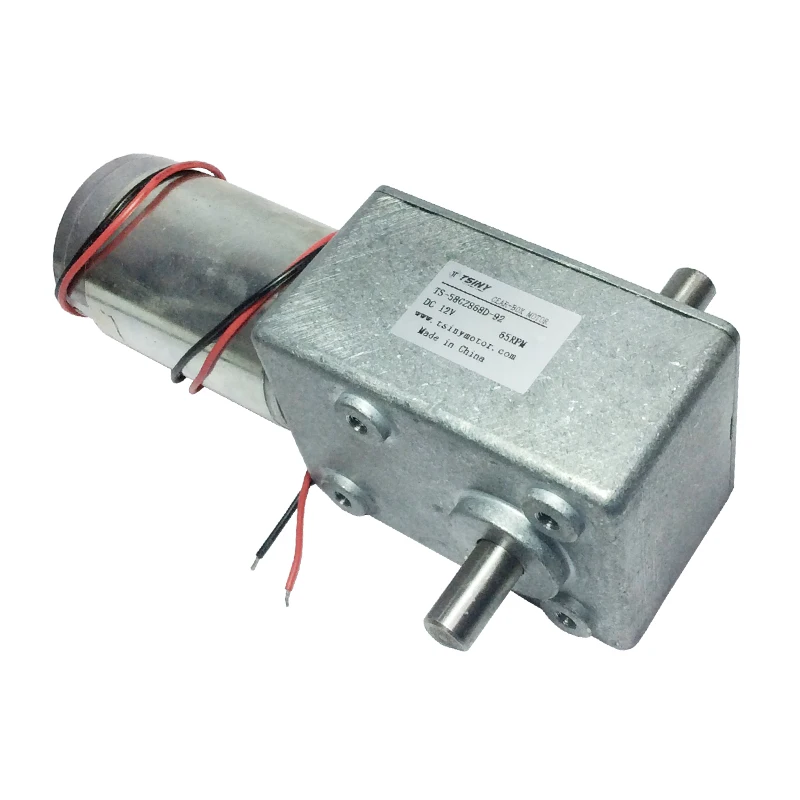 24В 20rpm DC червячный мотор-редуктор щетка DC мотор двойной вал, электродвигатель, бесплатная доставка