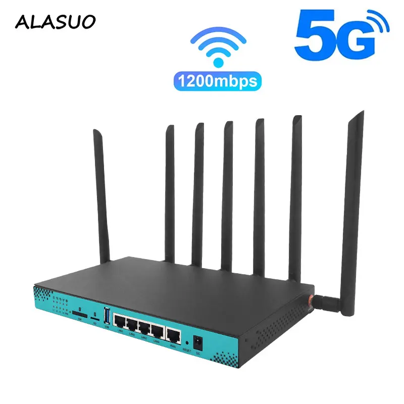 Truly 5g 4g Lte Wifi Router with Sim Card Slot 1200mbps Dual Band CAT 6 Home Industry Long Range VPN Wi-fi Router Modem Gigabit