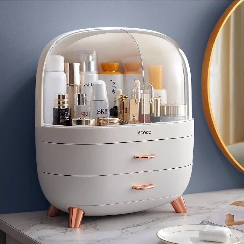 

Large Capacity Cosmetic Storage Box Makeup Drawer Organizer Jewelry Nail Polish Makeup Container Desktop Sundries Storage Boxs