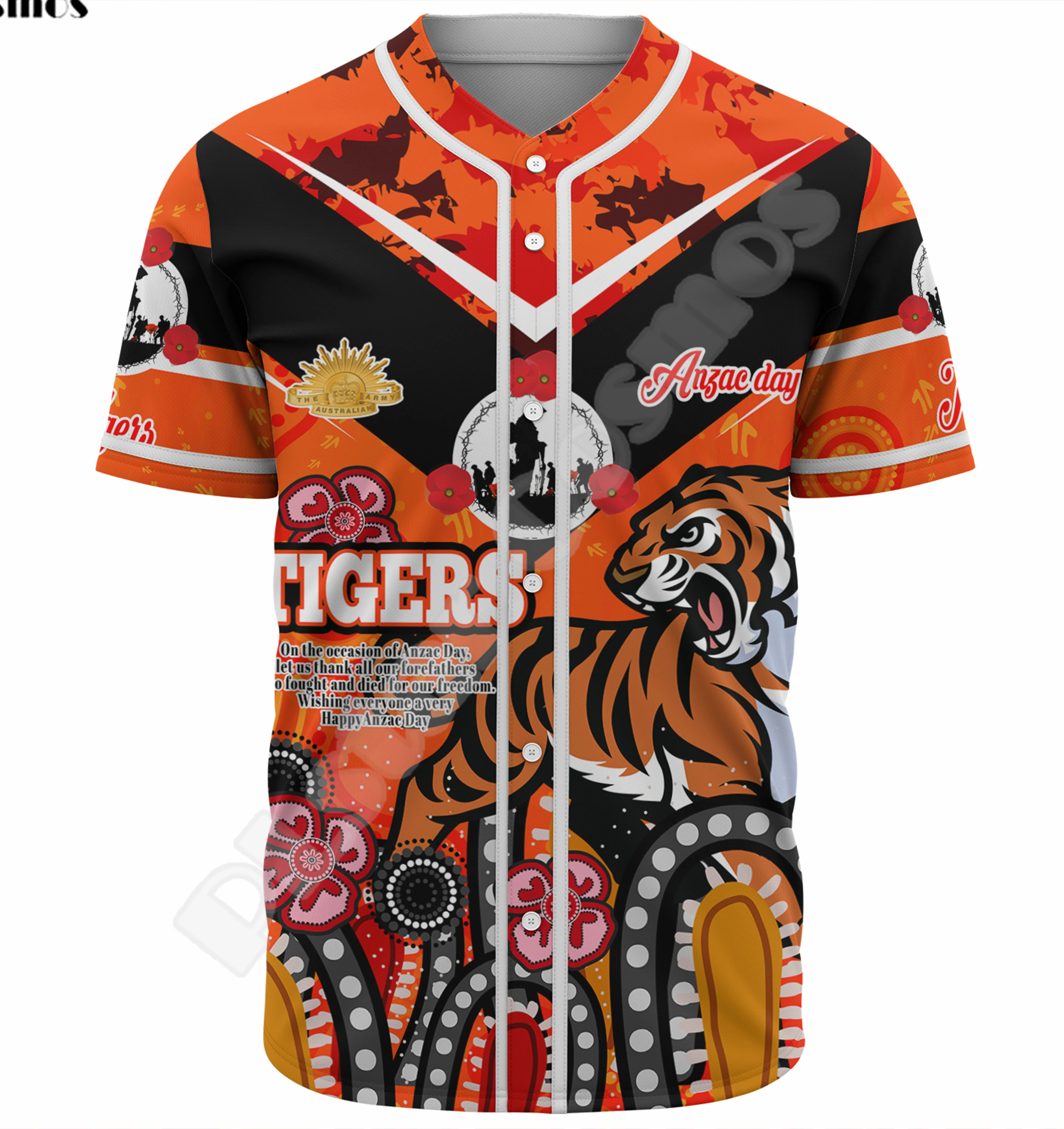 Австралийский флаг страны аборигенные животные Тигр кролики тату 3DPrint Harajuku